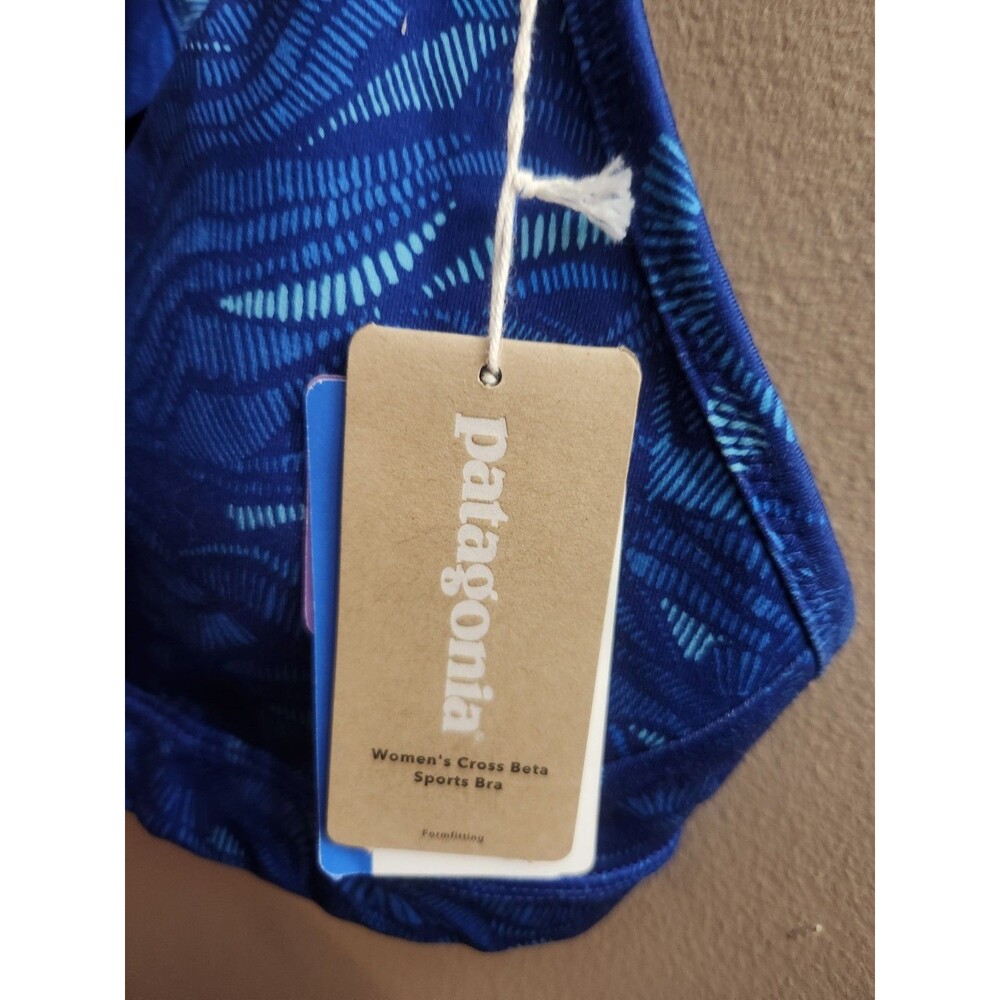 Patagonia Cross Beta Sports Bra Athletic Cobalt Blue Size M NWT - Picture 3 of 6
